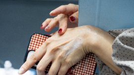 A close-up of a hand